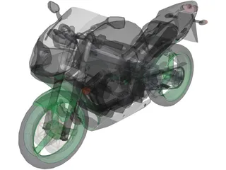 Kawasaki ZX9 3D Model
