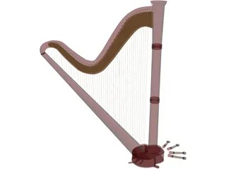 Harp 3D Model