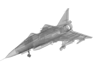 SAAB AJ-37 Viggen 3D Model