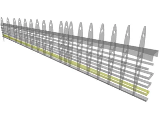 Aircraft Wing Structure 3D Model