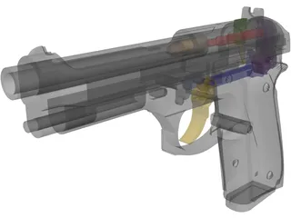 Beretta 92D 3D Model