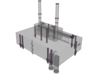 Power Station 3D Model