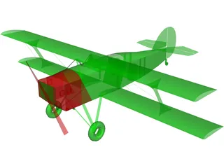 Biplane 3D Model