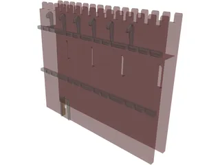 Wall Gothic 3D Model