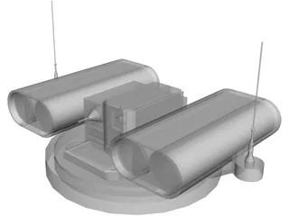 HOT Anti Tank Missile Turret 3D Model