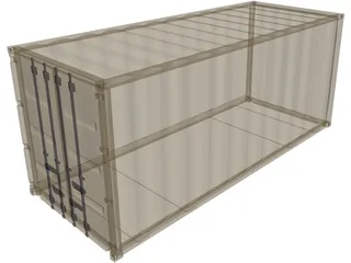 Container 20ft Shipping 3D Model