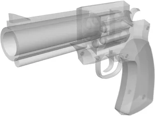 Police Model .38 Special Revolver Pistol 3D Model