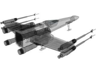 Star Wars Rebel X-Wing Fighter 3D Model