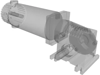 DC Gearmotor 3D Model