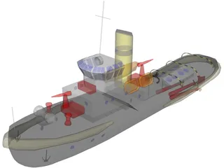 Small Boat 3D Model
