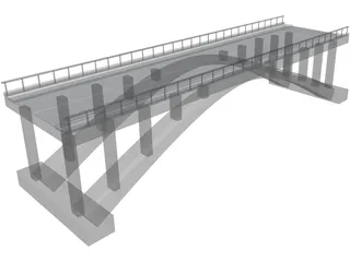 Concrete Bridge 3D Model