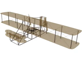 Wright Brothers Plane 3D Model