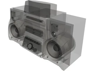 Sony Stereo System 3D Model