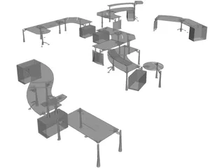 Moving Office 3D Model