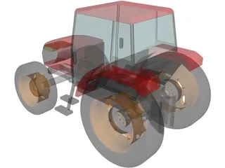 Tractor Kubota 108S 3D Model