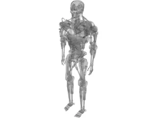 Terminator T-600 Robot 3D Model
