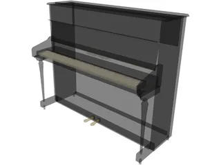 Upright Piano 3D Model