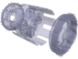 Self-Locking Differential 3D Model