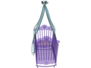 Baby Cradle 3D Model