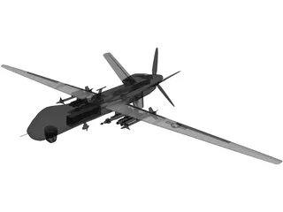 General Atomics MQ-9 Reaper UAV Drone 3D Model