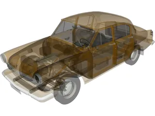 Gaz-21 Volga 3D Model