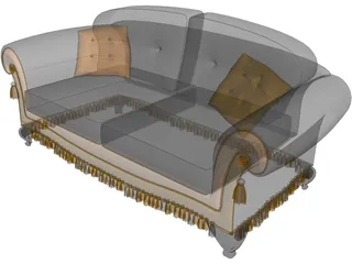 Sofa Classic Design 3D Model