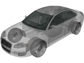 Audi A4 Saloon (2007) 3D Model