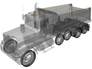 Western Star 5-axles Dump Truck 3D Model