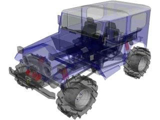 Toyota FJ40 Offroader (1980) 3D Model