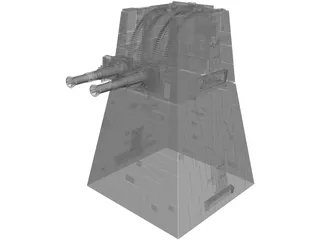 Star Wars Death Star Trench Turbo Laser Cannon Turret 3D Model