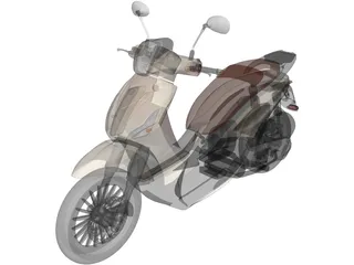 Piaggio Beverly Tourer 200cc Scooter 3D Model