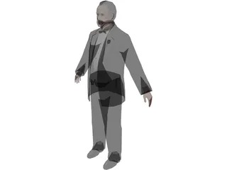 Godfather Don Carleone 3D Model