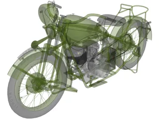 Sokol 1000 Motorbike 3D Model