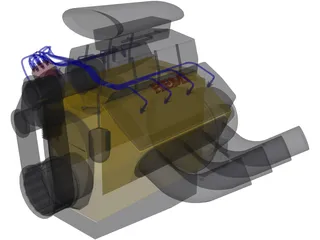 Hemi V8 Engine 3D Model