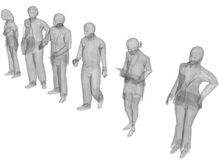 People Collection Low-Poly 3D Model