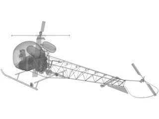 Bell 47 3D Model