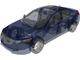 Acura TSX Sedan (2010) 3D Model