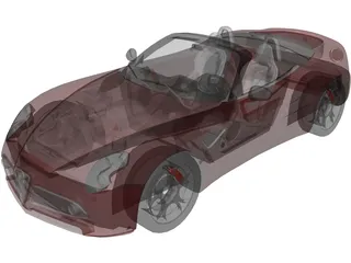 Alfa Romeo 8C Spyder 3D Model