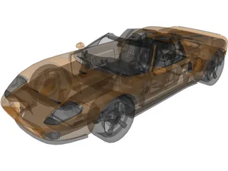 Ford GTX1 Roadster (2005) 3D Model