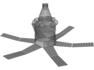 Military Satellite Flash 1T 3D Model