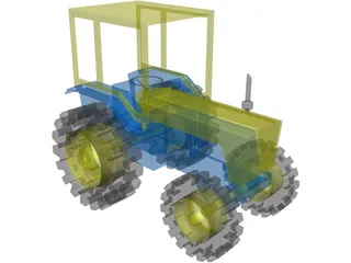 Toy Tractor 3D Model