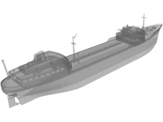 Tanker Ship 3D Model