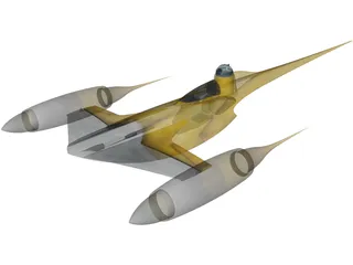 Star Wars Naboo Fighter 3D Model