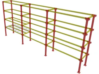 Pallet Rack Heavy Duty 3D Model