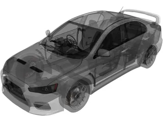 Mitsubishi Lancer Evolution X (2008) 3D Model