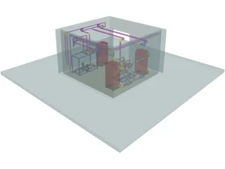 Electric Boiler Room 3D Model