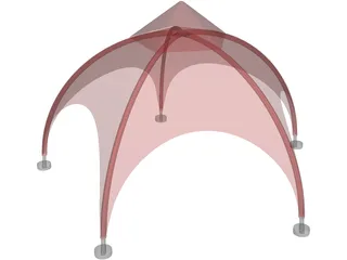 Tent 5 Legs 3D Model