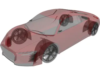 Audi e-tron Concept (2009) 3D Model