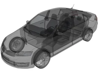 Skoda Rapid (2013) 3D Model