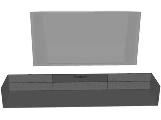 TV Wall 3D Model